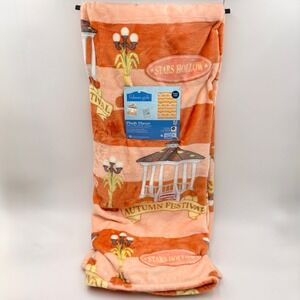 Gilmore Girls Stars Hollow Autumn Festival Plush Throw Blanket 50x70 Orange